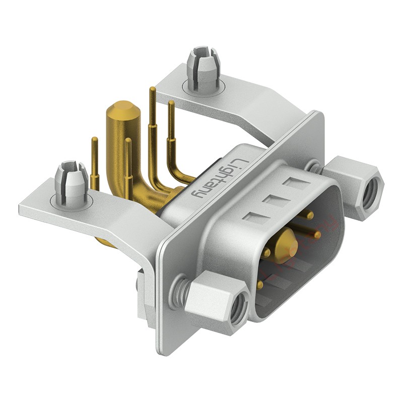 5W1公PCB彎插板/鉚支架10.8/大電流30A