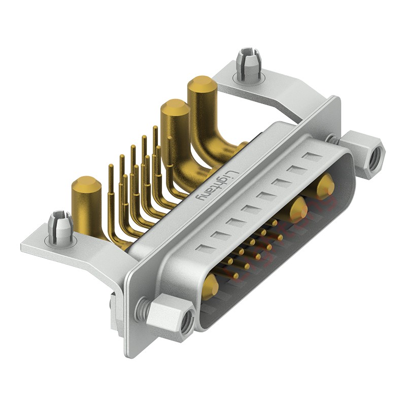 13W3公PCB彎插板/鉚支架10.8/大電流40A