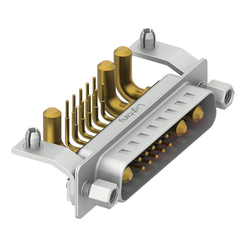 13W3公PCB彎插板/鉚支架11.6/大電流40A