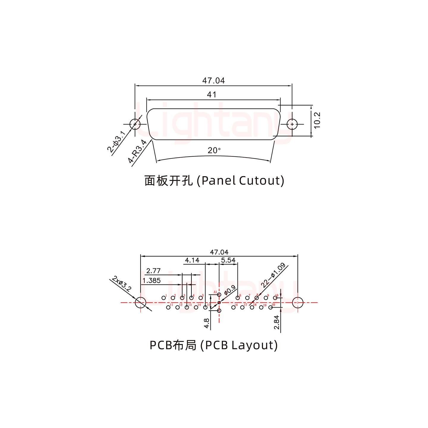 21W1公PCB直插板/鉚魚(yú)叉7.0/射頻同軸75歐姆