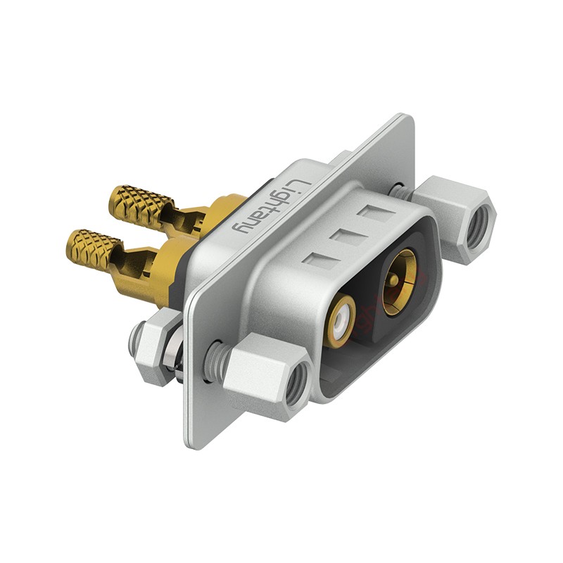 2V2公焊線式/配螺絲螺母/射頻同軸75歐姆