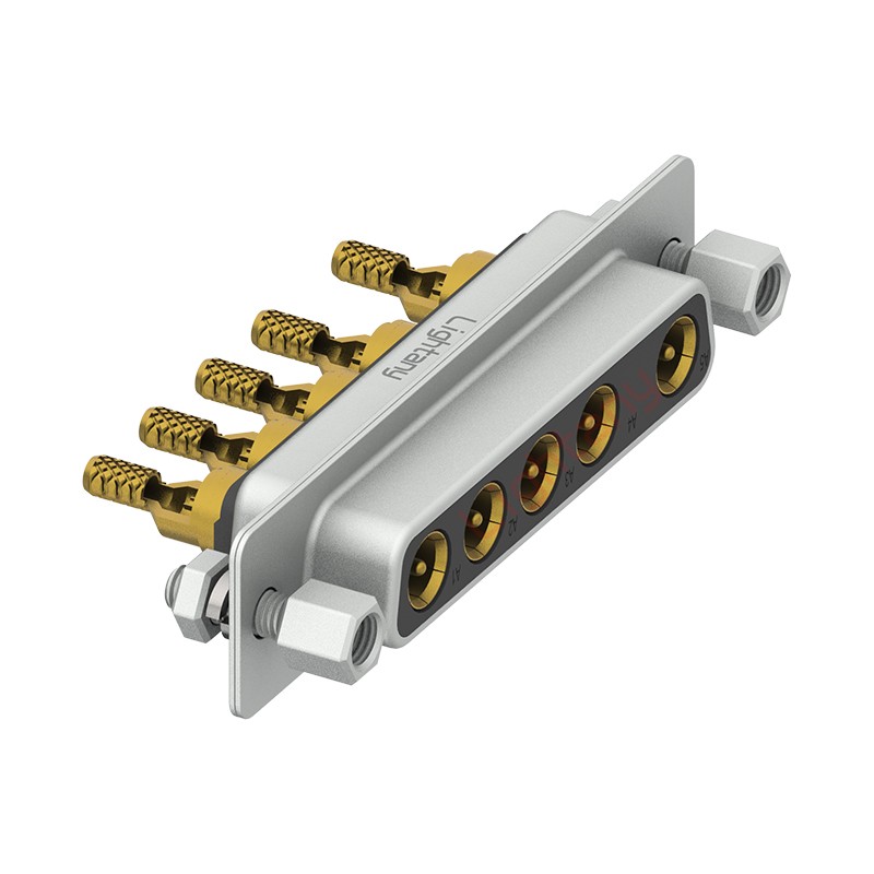 5W5母焊線式/配螺絲螺母/射頻同軸75歐姆