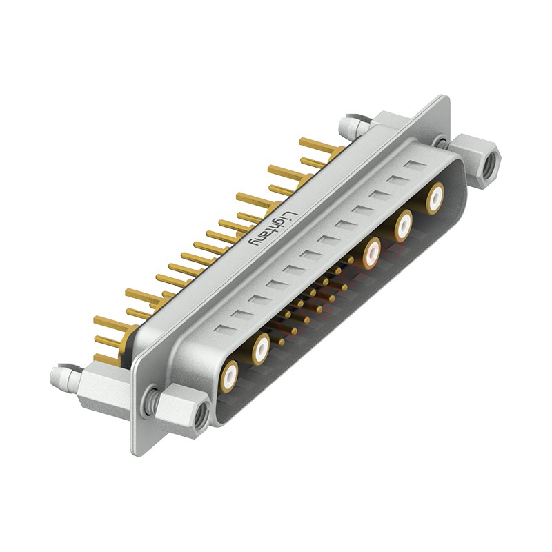 17W5公PCB直插板/鉚魚叉7.0/射頻同軸50歐姆