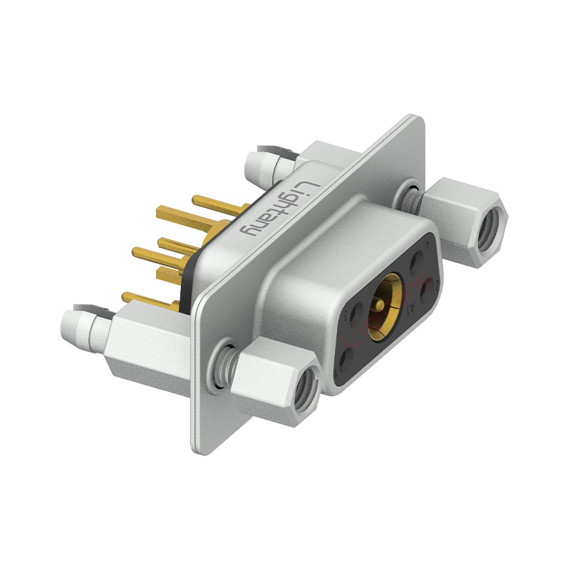 5W1母PCB直插板/鉚魚叉7.0/射頻同軸75歐姆