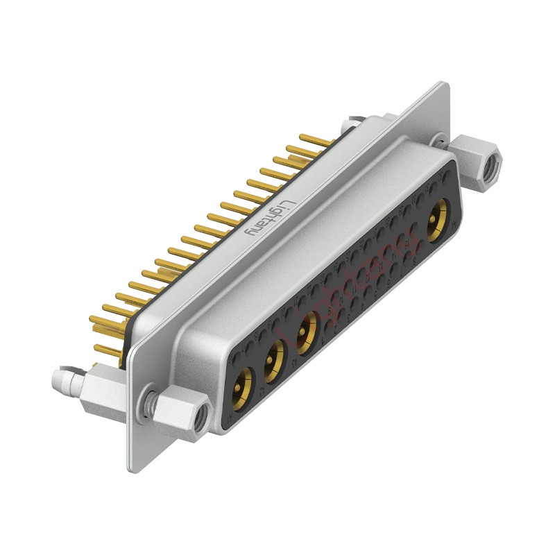 36W4母PCB直插板/鉚魚叉7.0/射頻同軸50歐姆