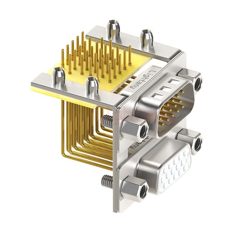 HDR15 上母下公 間距15.88車(chē)針雙胞胎 D-SUB連接器