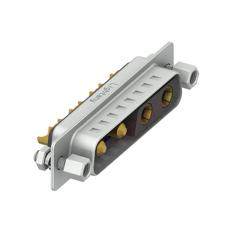 4V4公短體焊線/配螺絲螺母/大電流40A