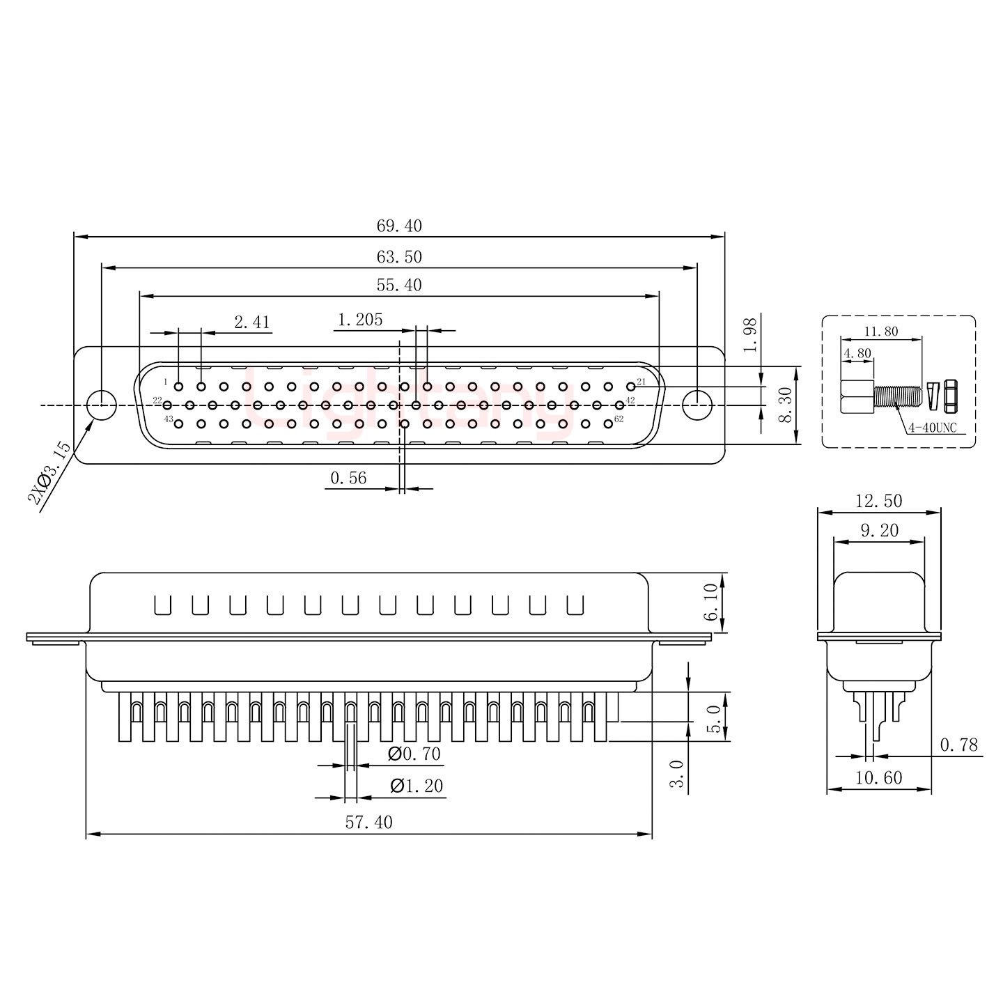 HDB62 公 焊線(xiàn)式 配螺絲螺母 車(chē)針