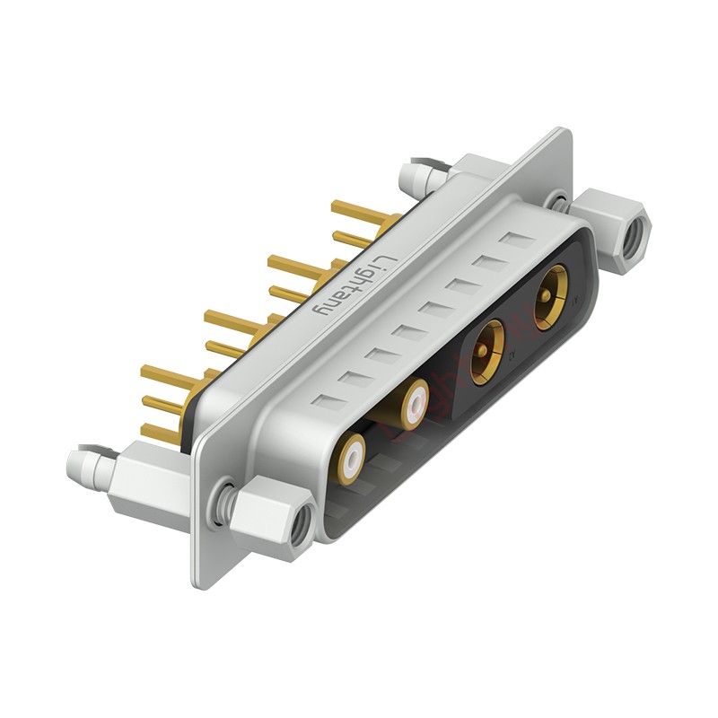 4V4公PCB直插板/鉚魚叉7.0/射頻同軸75歐姆