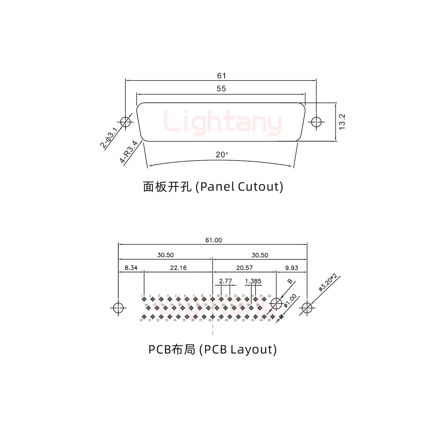 47W1公PCB直插板/鉚魚(yú)叉7.0/大電流40A