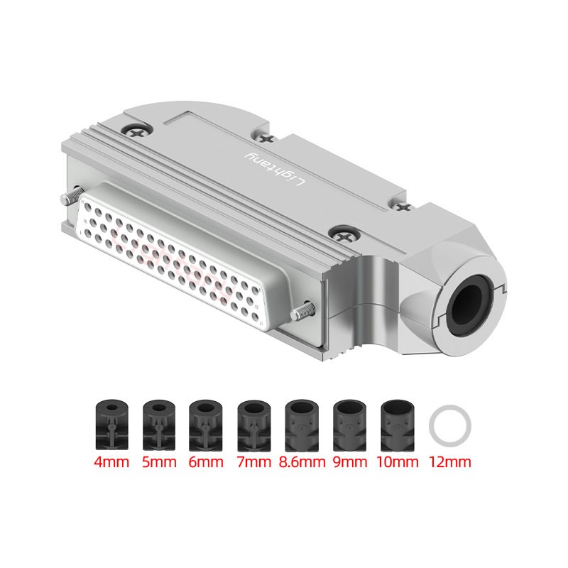 DB50母焊線+金屬外殼1745彎出線4~12mm