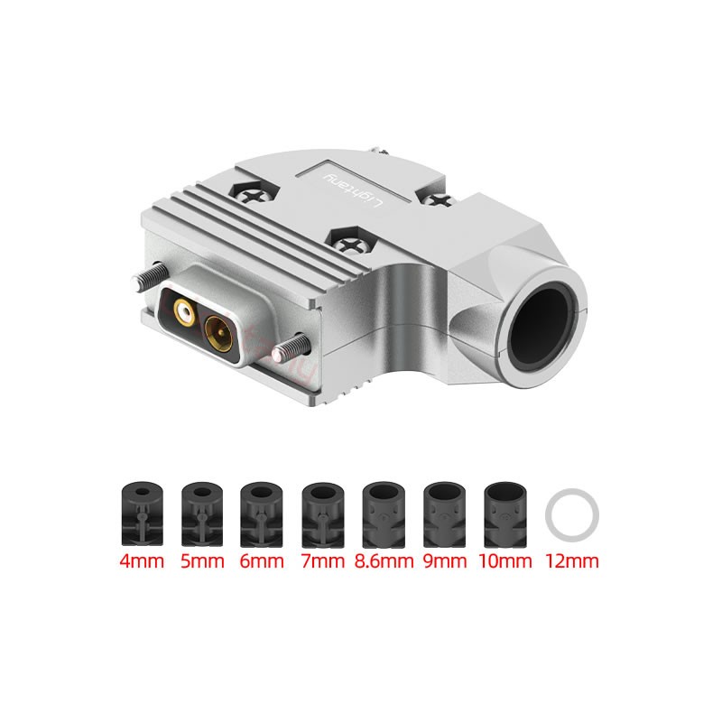 2V2母焊線式75歐姆+9P金屬外殼424彎出線4~12mm