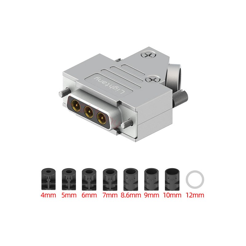 3W3母焊線式75歐姆+15P金屬外殼1679斜出線4~12mm