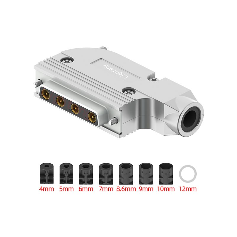 4W4母焊線式75歐姆+25P金屬外殼1015彎出線4~12mm