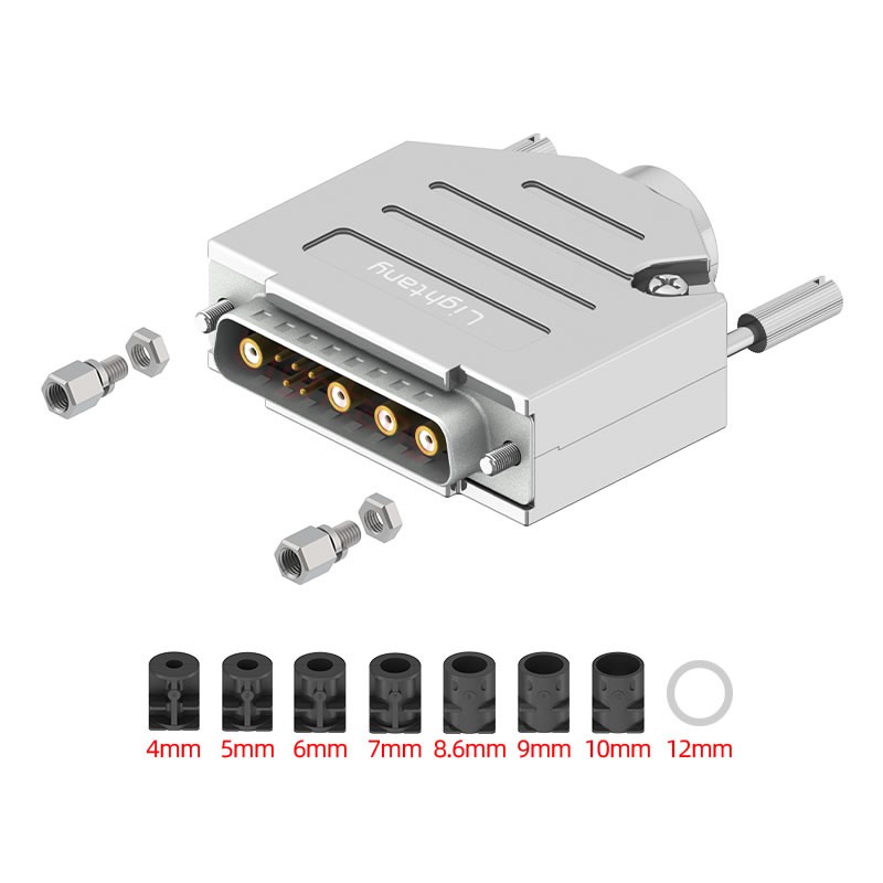 9W4公焊線式75歐姆+25P金屬外殼1657直出線4~12mm