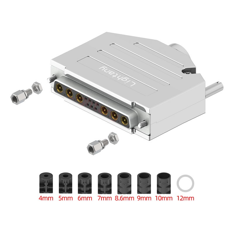 13W6A母焊線式75歐姆+37P金屬外殼2185直出線4~12mm