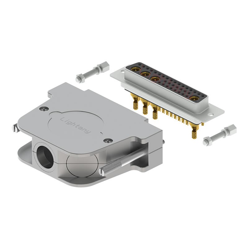 36W4母焊線(xiàn)式75歐姆+50P金屬外殼2252三個(gè)出線(xiàn)孔12mm