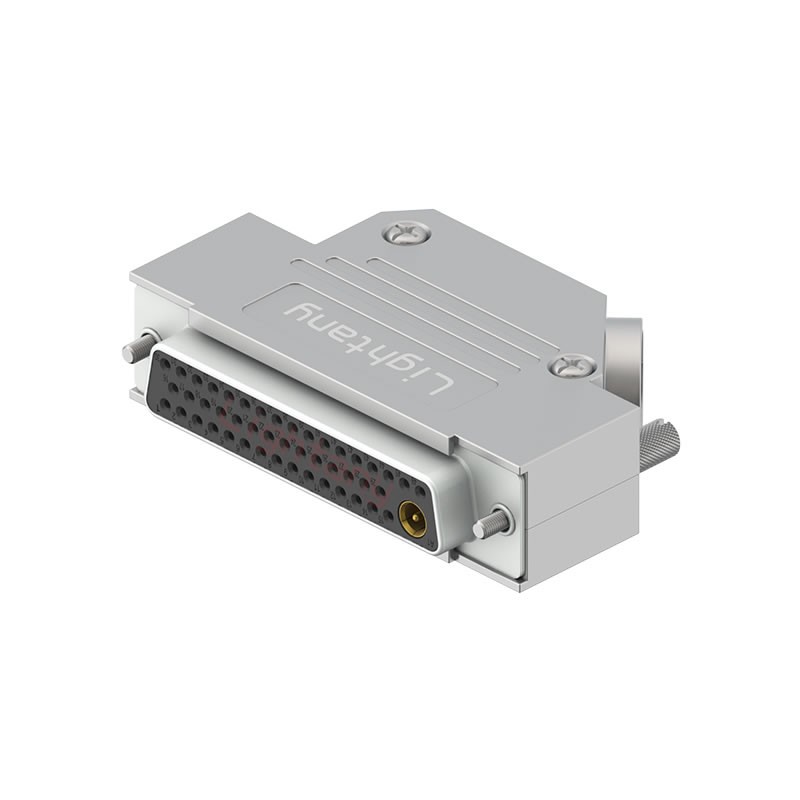 47W1母焊線式75歐姆+50P金屬外殼1746斜出線4~12mm