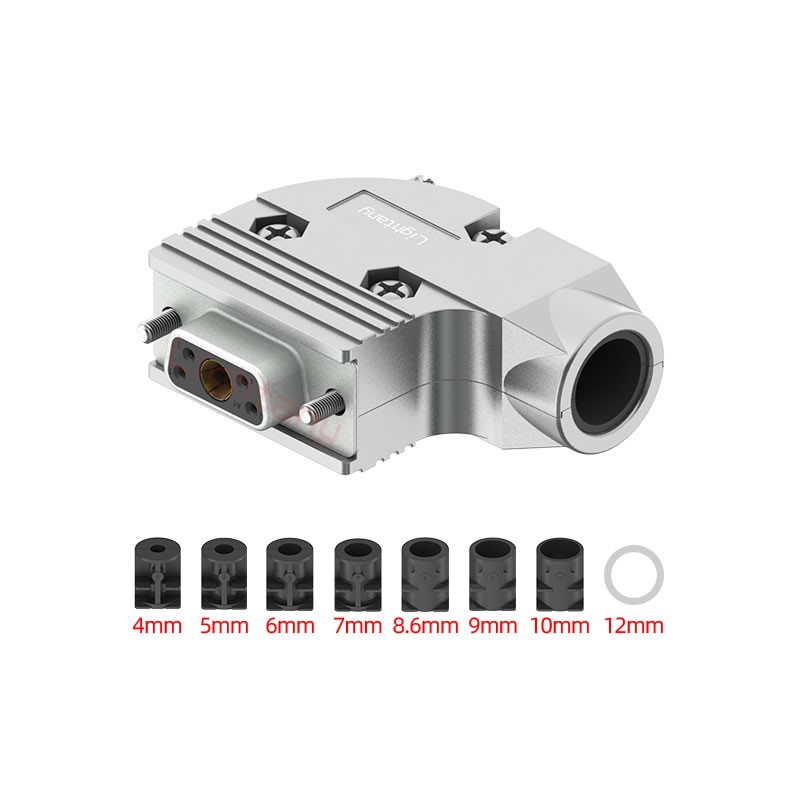 5W1母短體焊線(xiàn)40A+9P金屬外殼424彎出線(xiàn)4~12mm