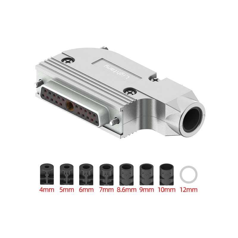 21W1母短體焊線40A+25P金屬外殼1015彎出線4~12mm