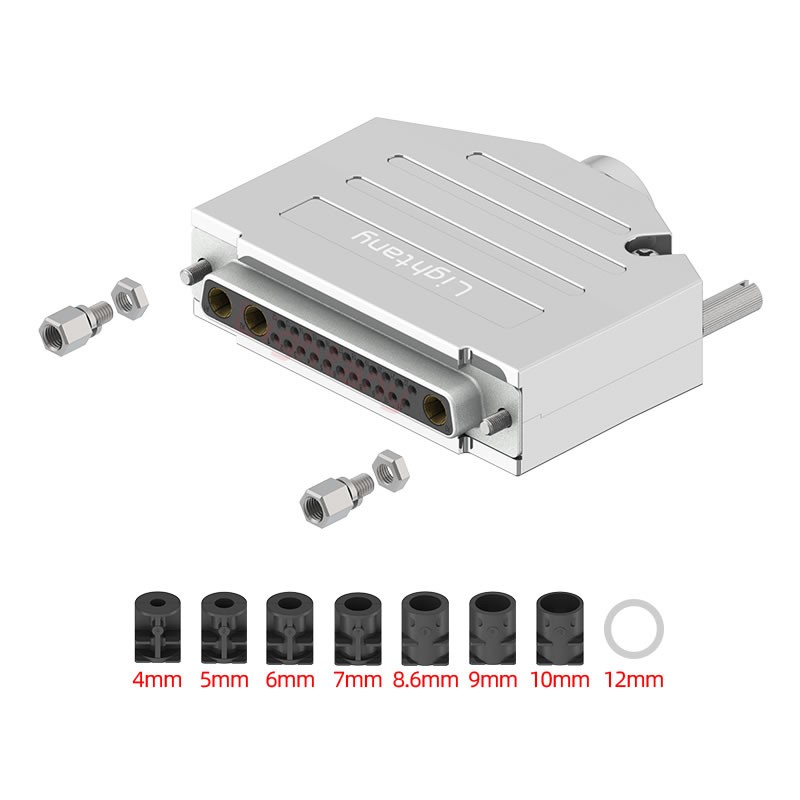 25W3母短體焊線30A+37P金屬外殼2185直出線4~12mm