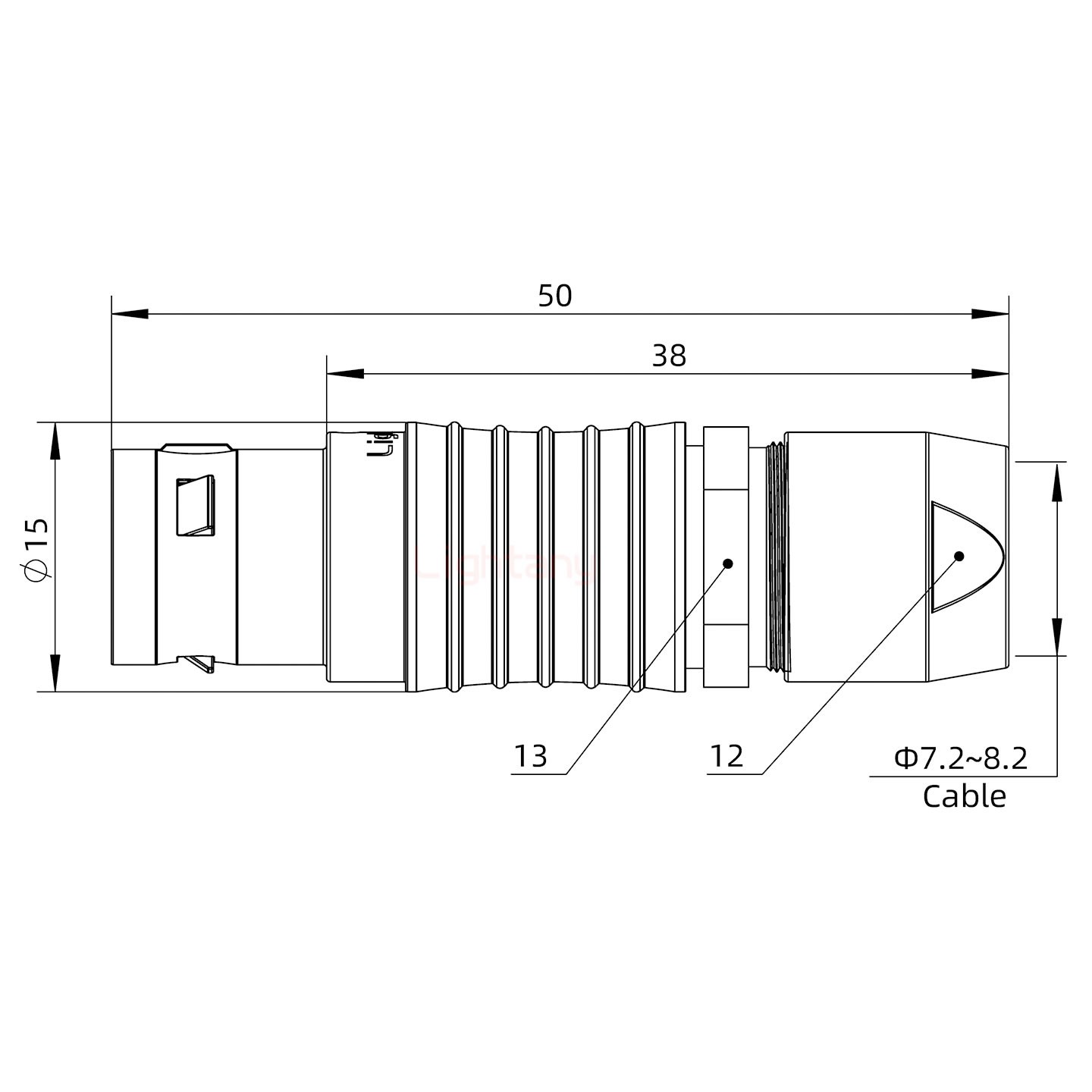 FGG.2B.012.CLAD82直式插頭