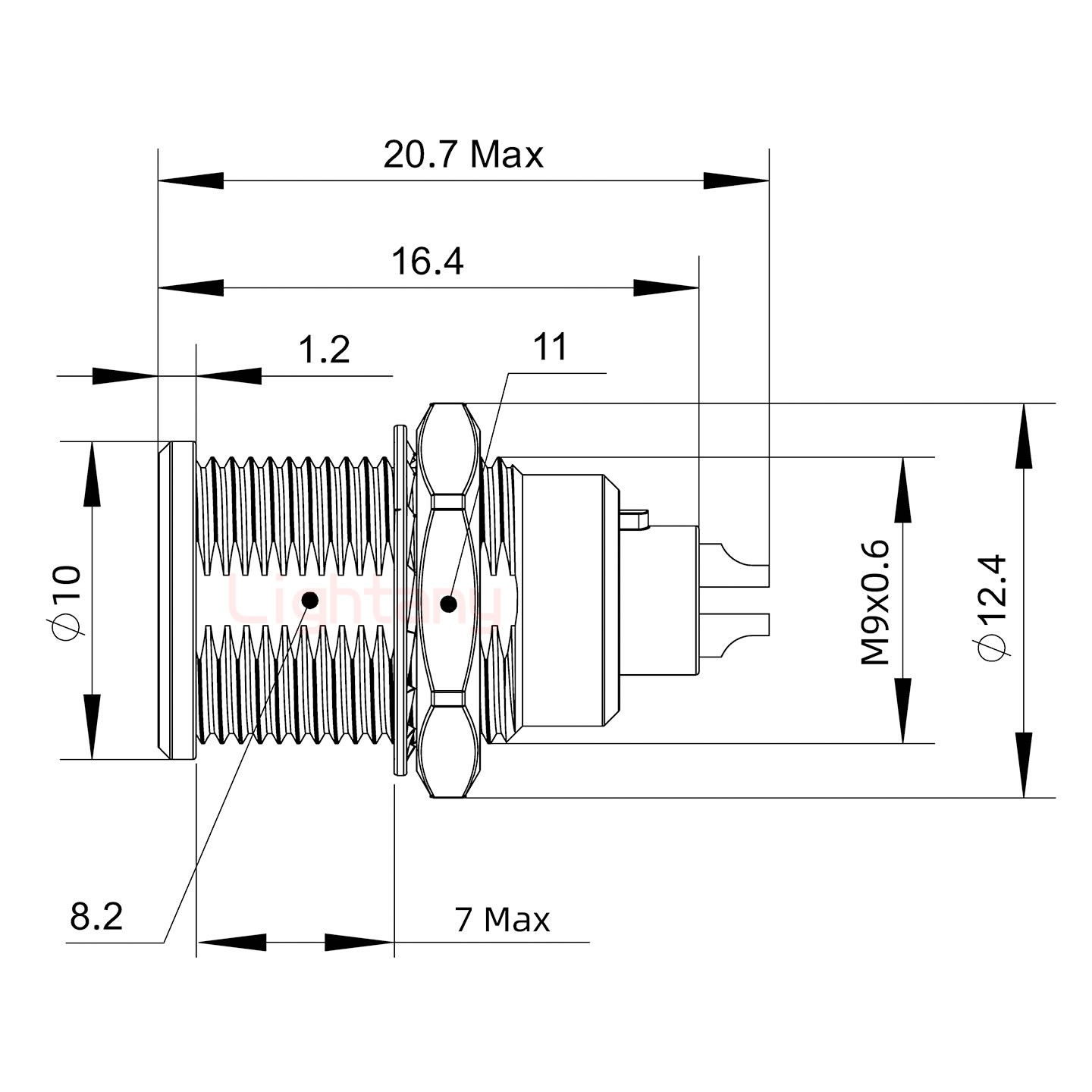 EGG.0B.005CLL推拉自鎖后螺母插座
