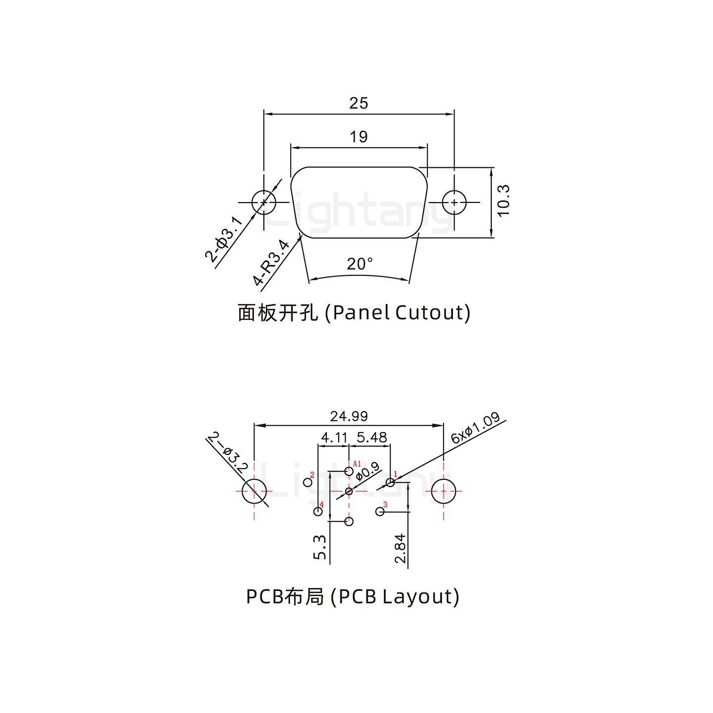 防水5W1母直插板/鉚魚(yú)叉/鎖螺絲/射頻同軸50歐姆