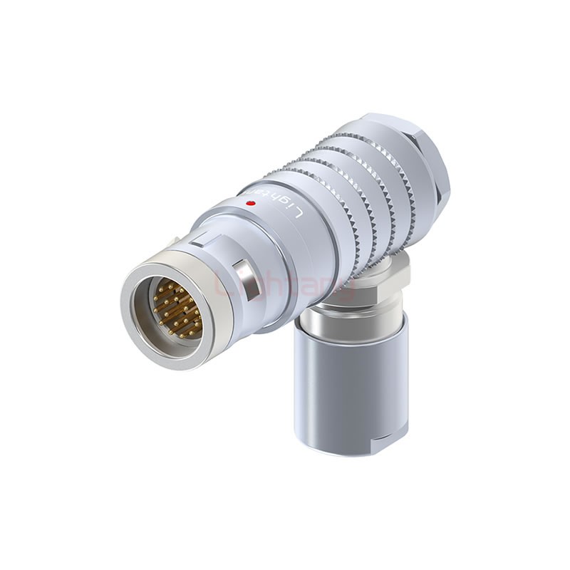 FHG.2K.018.CLAK90推拉自鎖彎式插頭