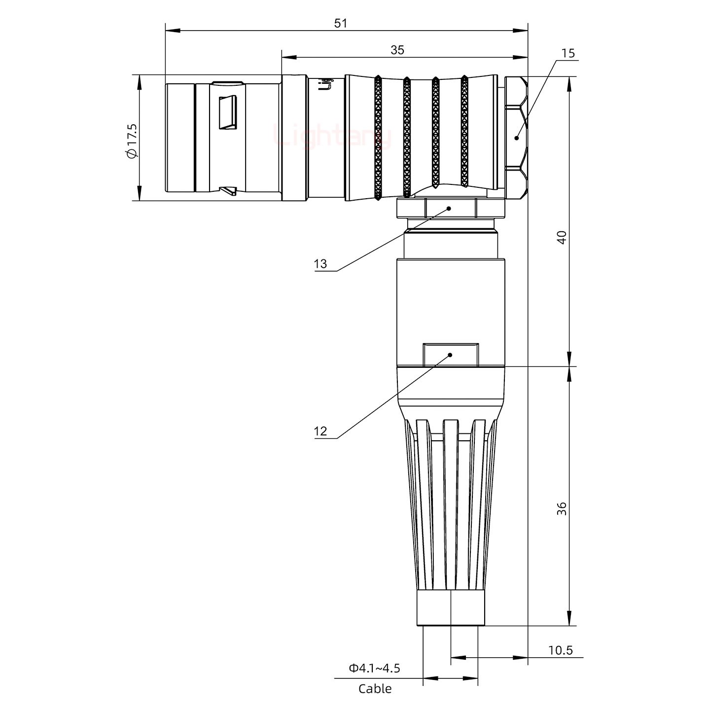 FHG.2K.019.CLAC45Z推拉自鎖帶護(hù)套彎式插頭