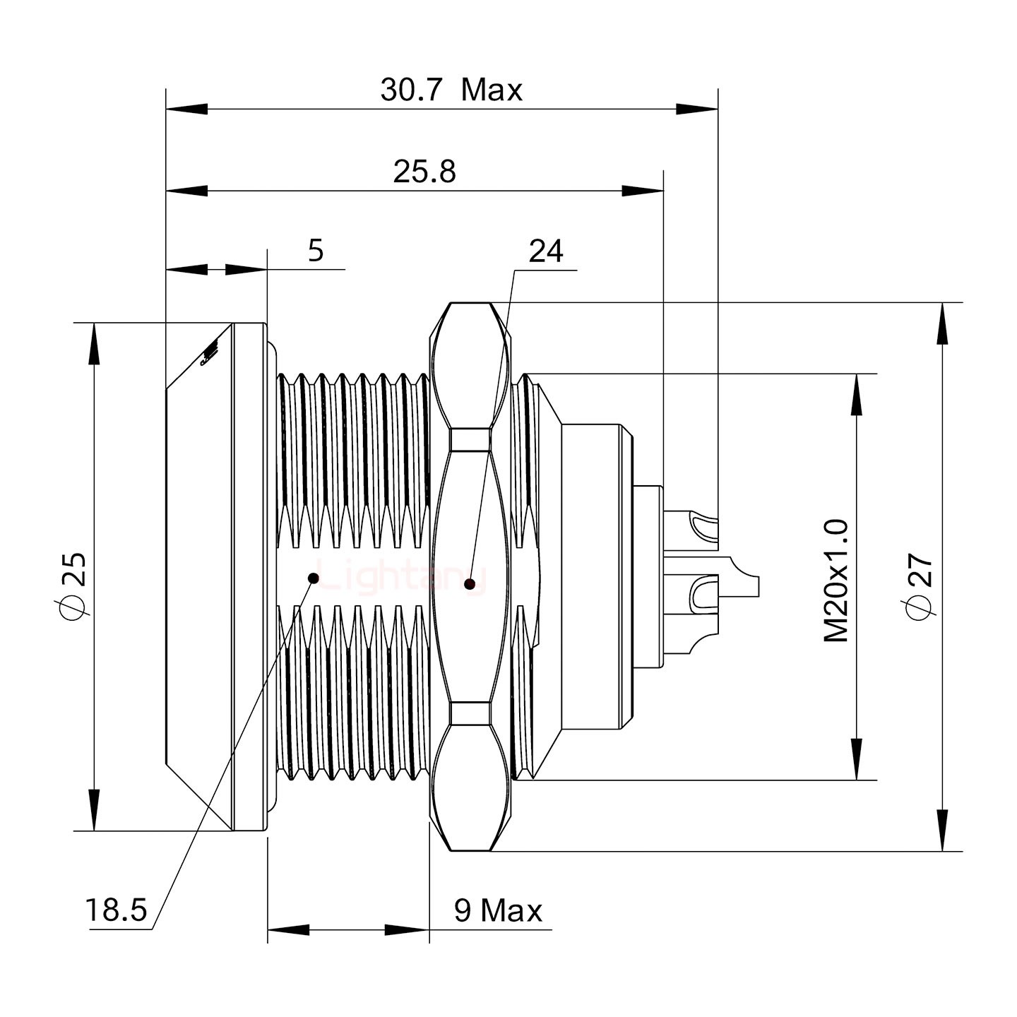 EGG.2K.006.CLL推拉自鎖后螺母插座