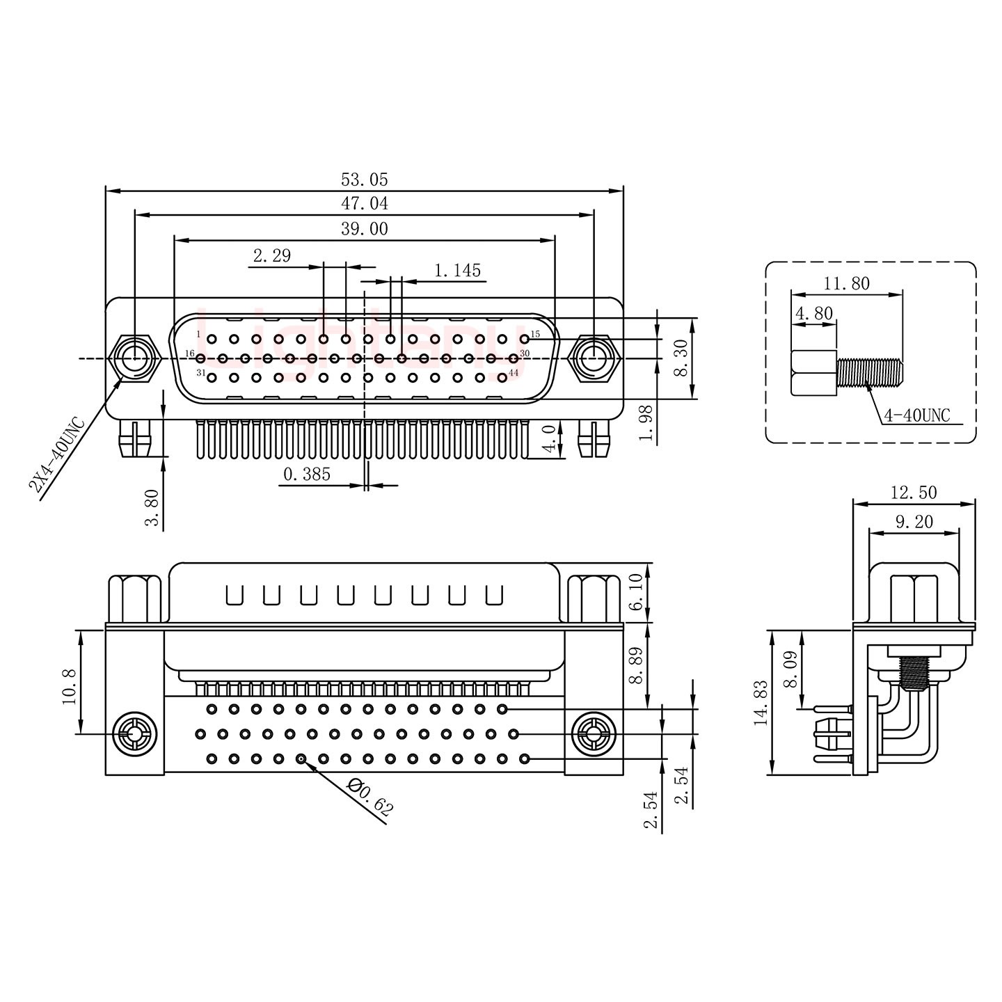 HDR44 公 彎插板8.89 金屬支架10.8鎖螺絲 車針
