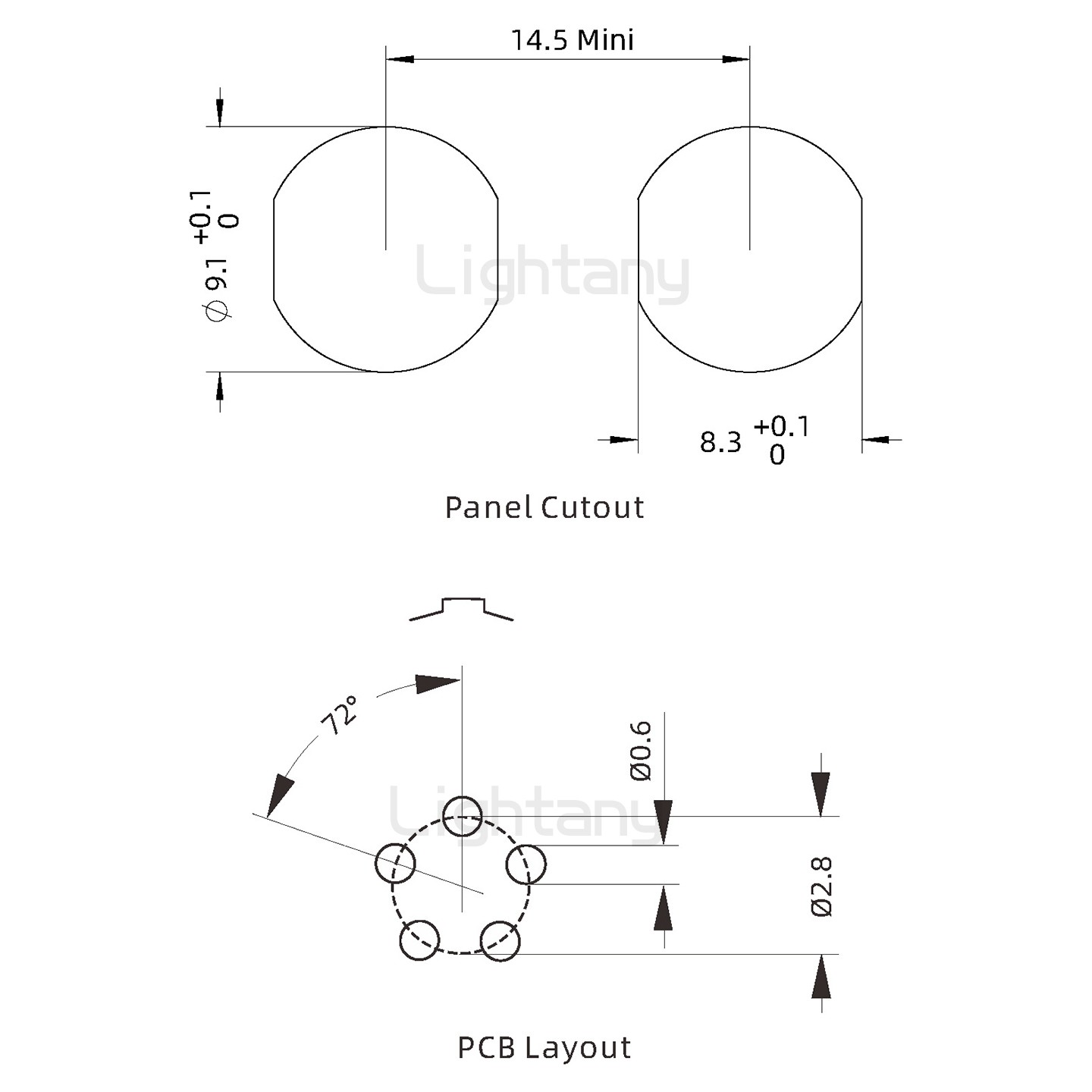 ECG.0B.005.CLN推拉自鎖雙螺母插座 直插板
