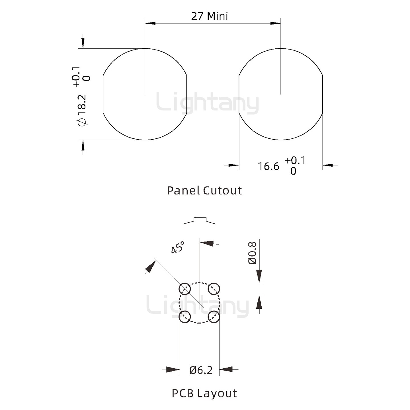 EEG.3B.004.CLN前螺母插座 PCB直插板