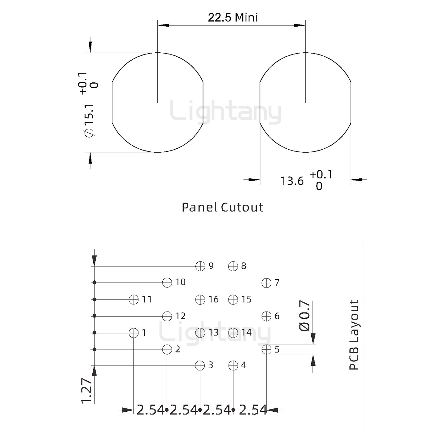 ECG.2B.016.CLV雙螺母插座 彎插板