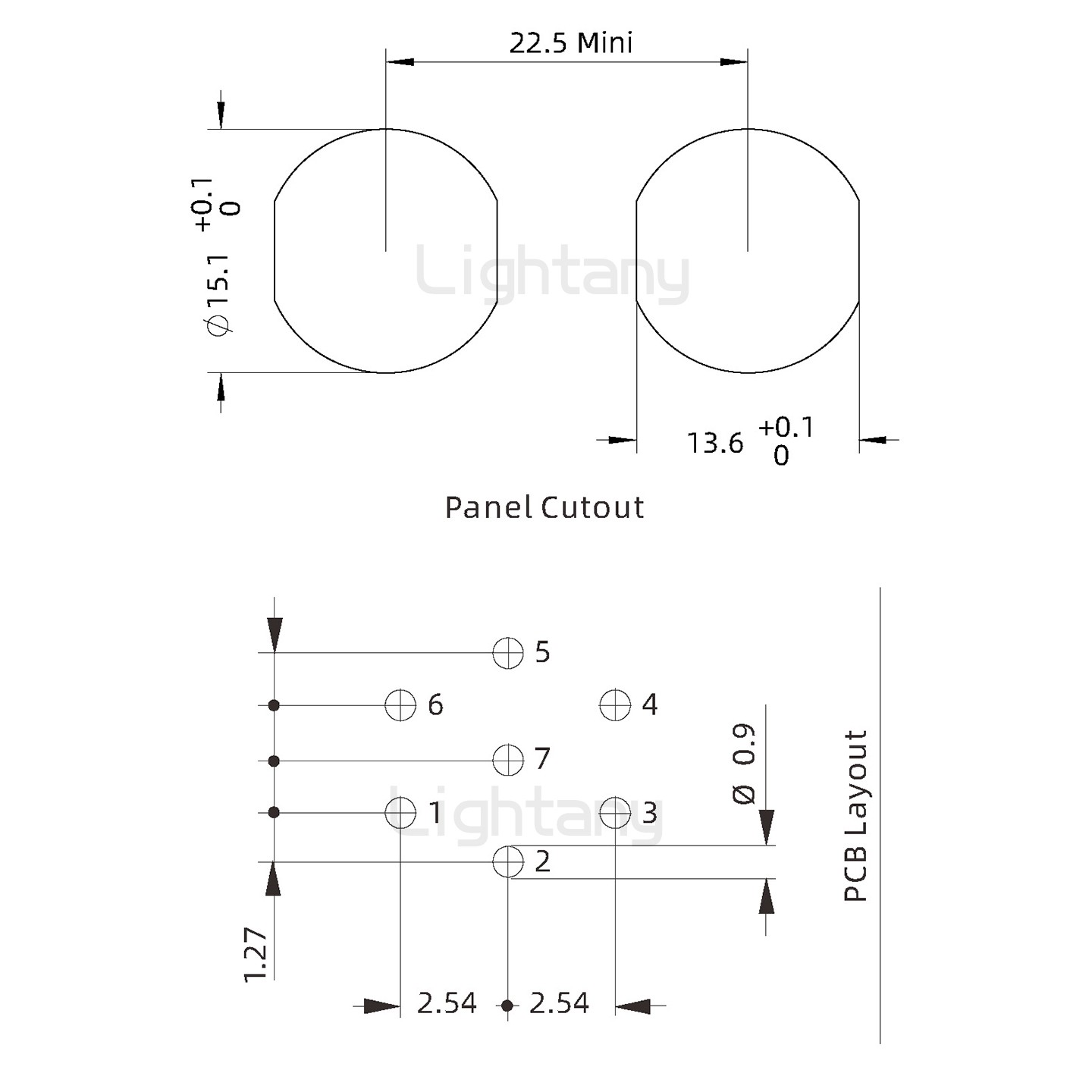 ECG.2B.007.CLV雙螺母插座 彎插板