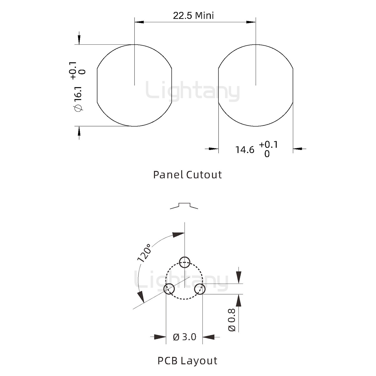 EEG.1K.003.CLN推拉自鎖前螺母插座 PCB直插板