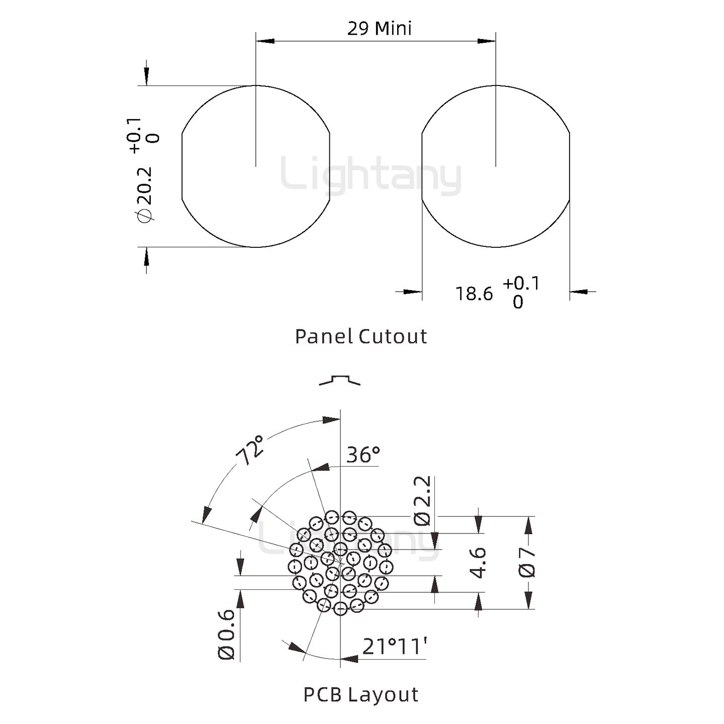 EEG.2K.032.CLN推拉自鎖前螺母插座 PCB直插板