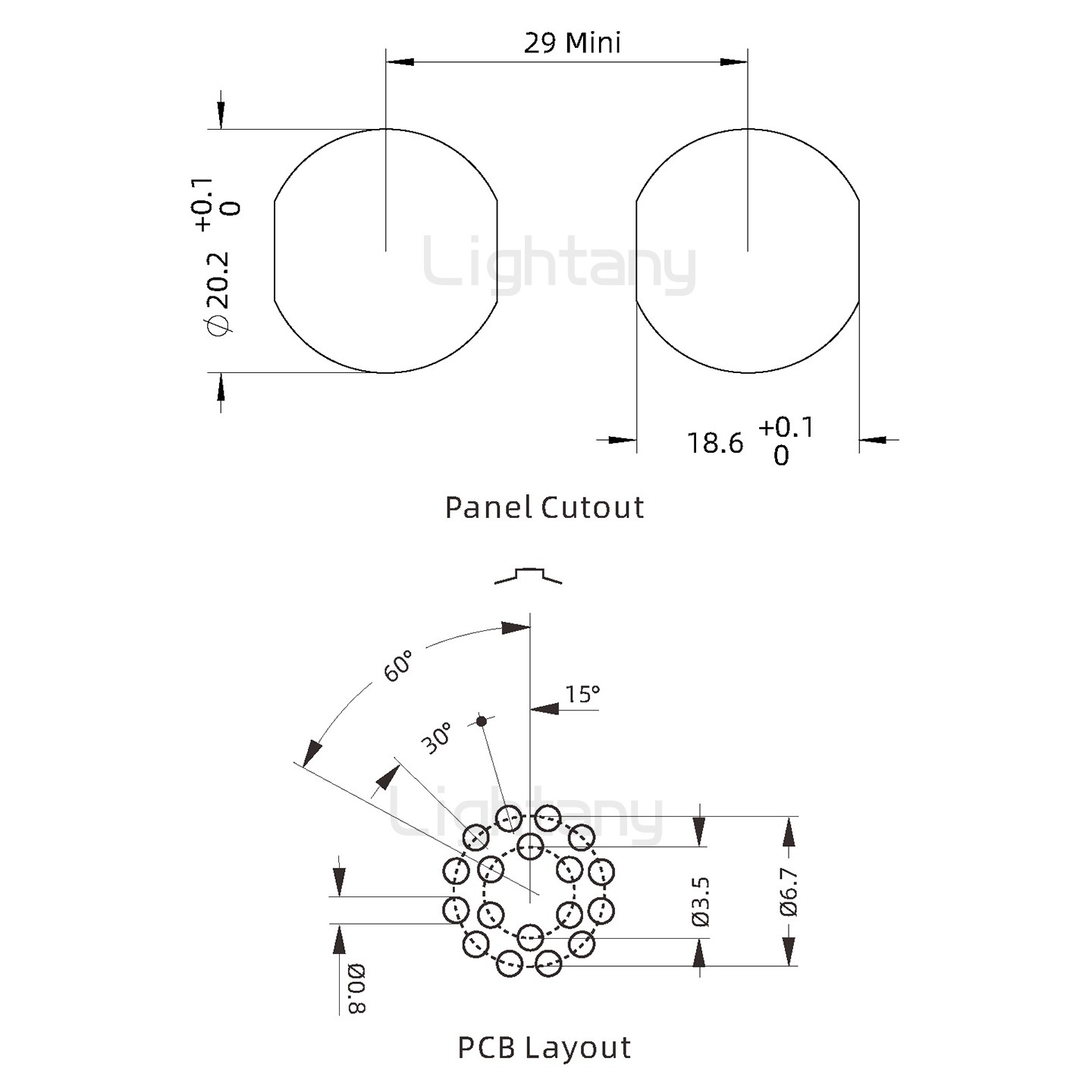 EEG.2K.018.CLN推拉自鎖前螺母插座 PCB直插板