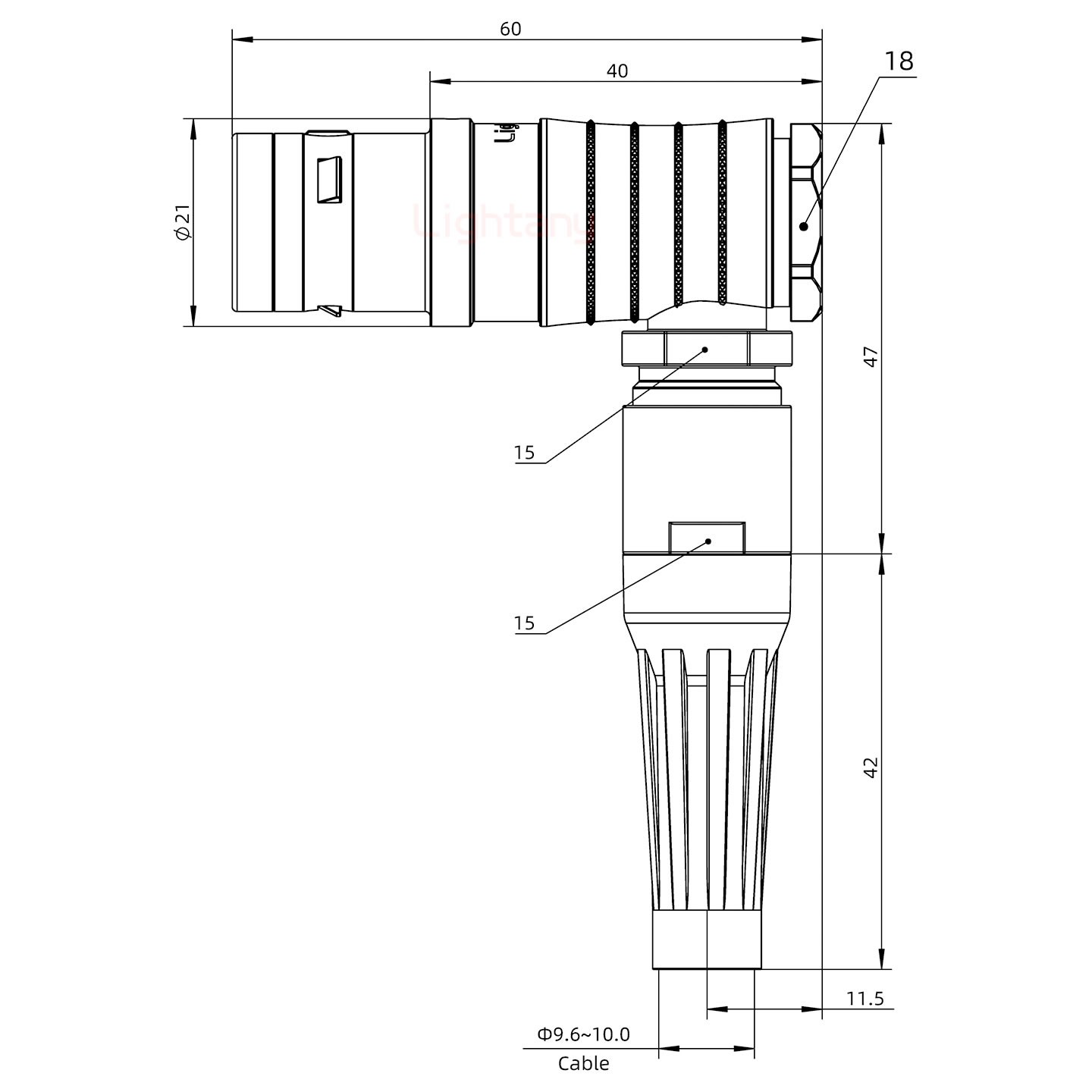 FHG.3K.006.CLAC10Z推拉自鎖帶護(hù)套彎式插頭
