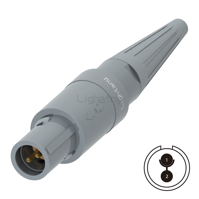 PAG.M0.2GL.AC39GZ直式插頭帶護套 推拉自鎖