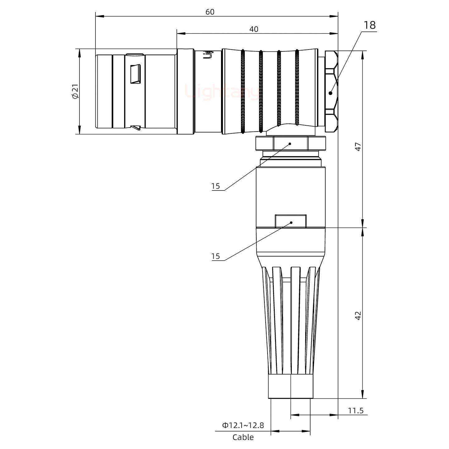 FHG.3K.020.CLAK12Z推拉自鎖帶護(hù)套彎式插頭