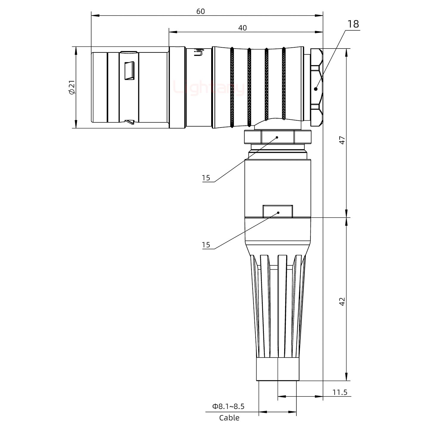 FHG.3K.026.CLAC85Z推拉自鎖帶護(hù)套彎式插頭