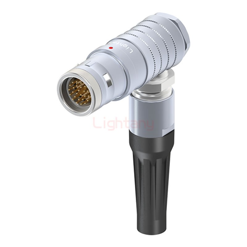 FHG.3K.026.CLAC95Z推拉自鎖帶護(hù)套彎式插頭