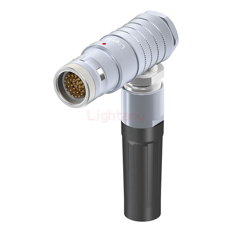 FHG.3K.030.CLAK13Z推拉自鎖帶護(hù)套彎式插頭