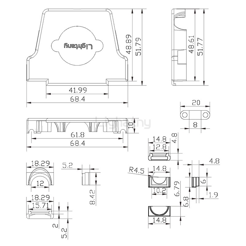 2252-50P-D-SUB金屬外殼-多出線12mm