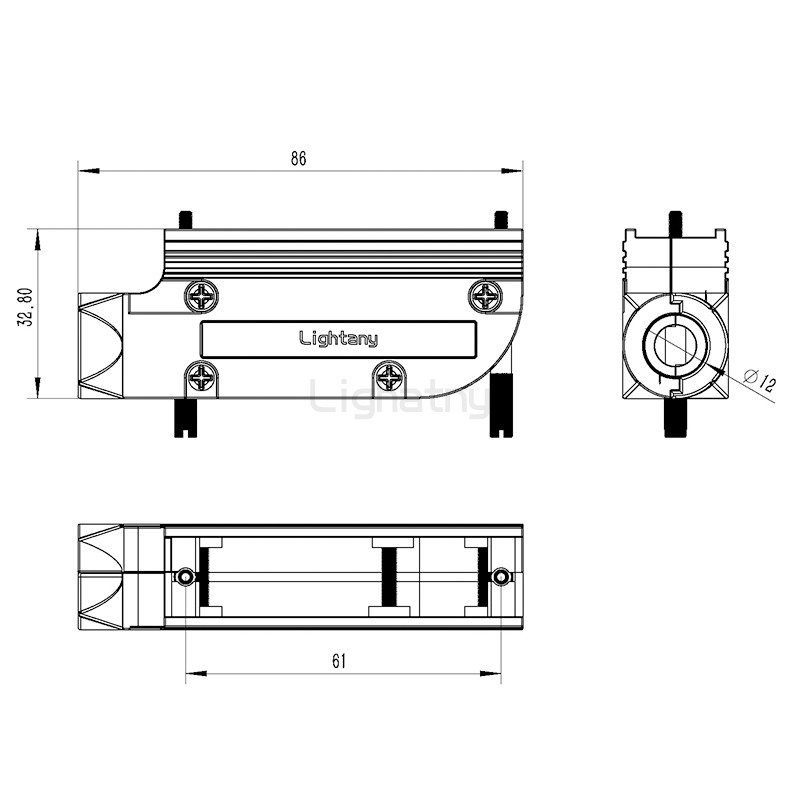 1745-50P-D-SUB金屬外殼-彎出線4~12mm