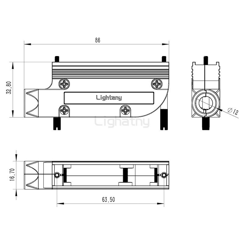 951-37P-D-SUB金屬外殼-彎出線4~12mm