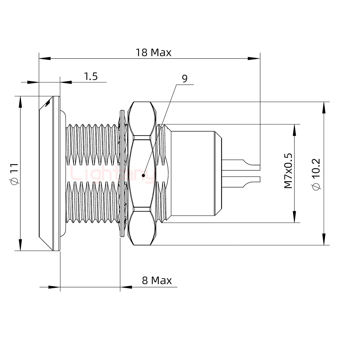 HEG.00.002.CLL推拉自鎖后螺母插座 真空密封