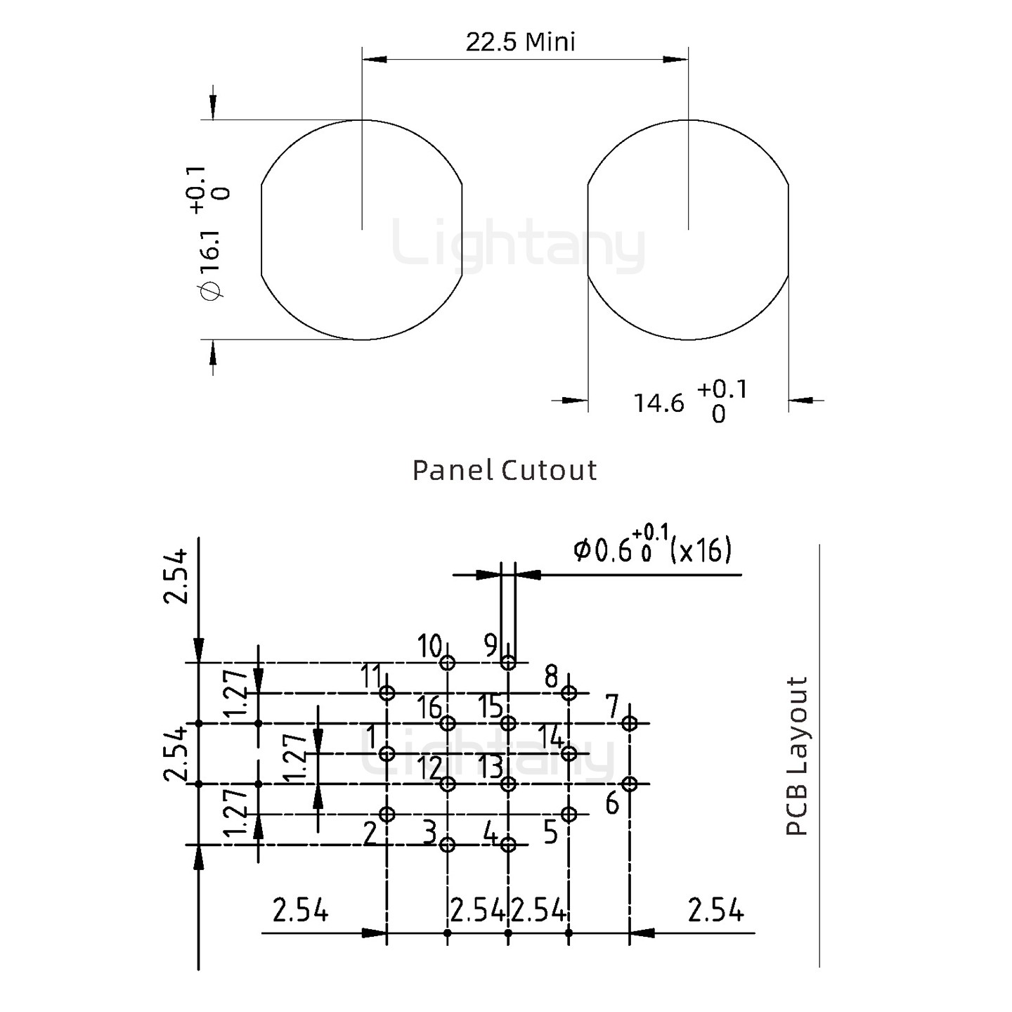 EEG.1K.016.CLV推拉自鎖前螺母插座 PCB彎插板